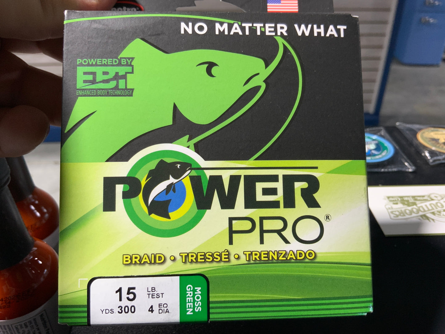 Power pro 15LB braid moss green 300yrds