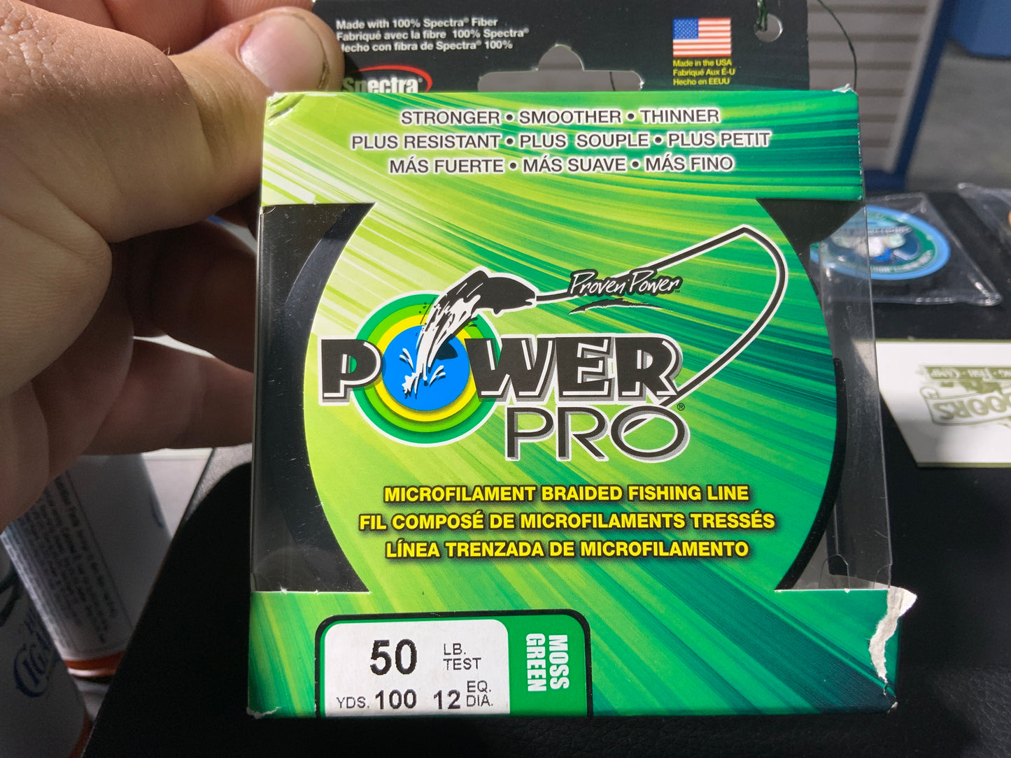 Power pro 50LB braid moss green 100yrds