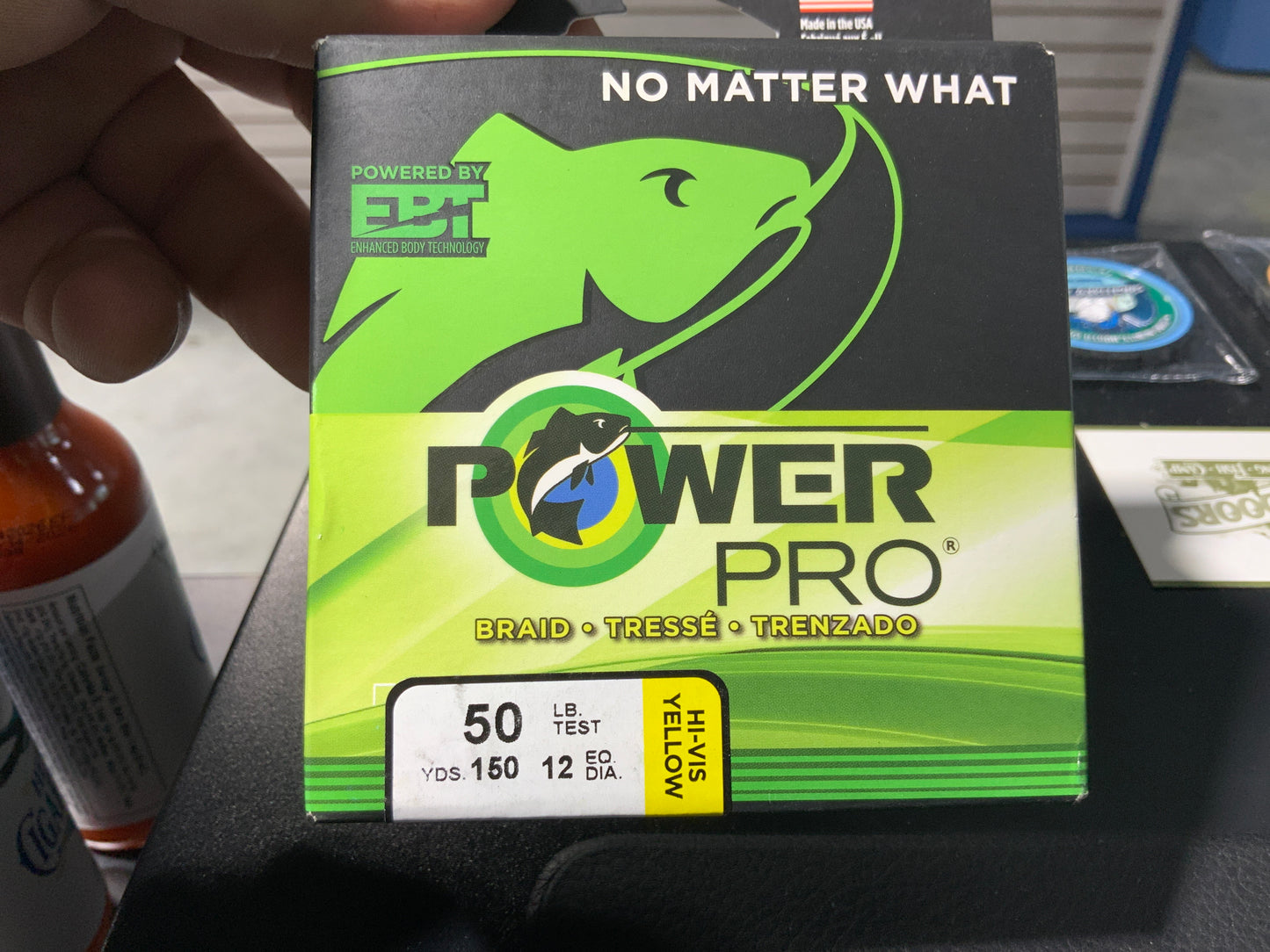 Power pro 50LB braid hi-vis yellow 150yrds