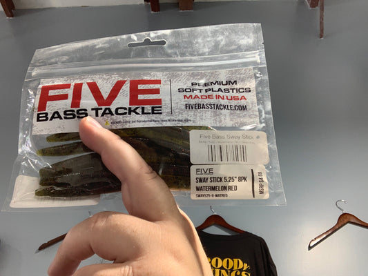 Five bass tackle watermelon red
