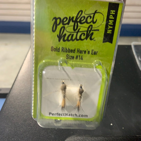 Perfect hatch nymph gold ribbed hare’s ears #14