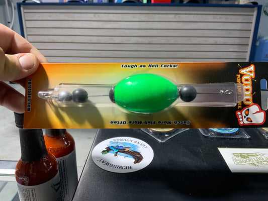 Vudu popping cork oval green