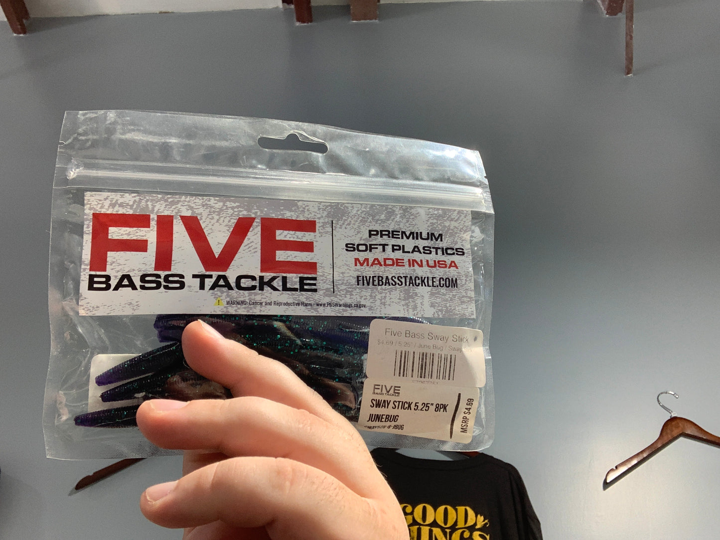 Five bass tackle junebug 8pk