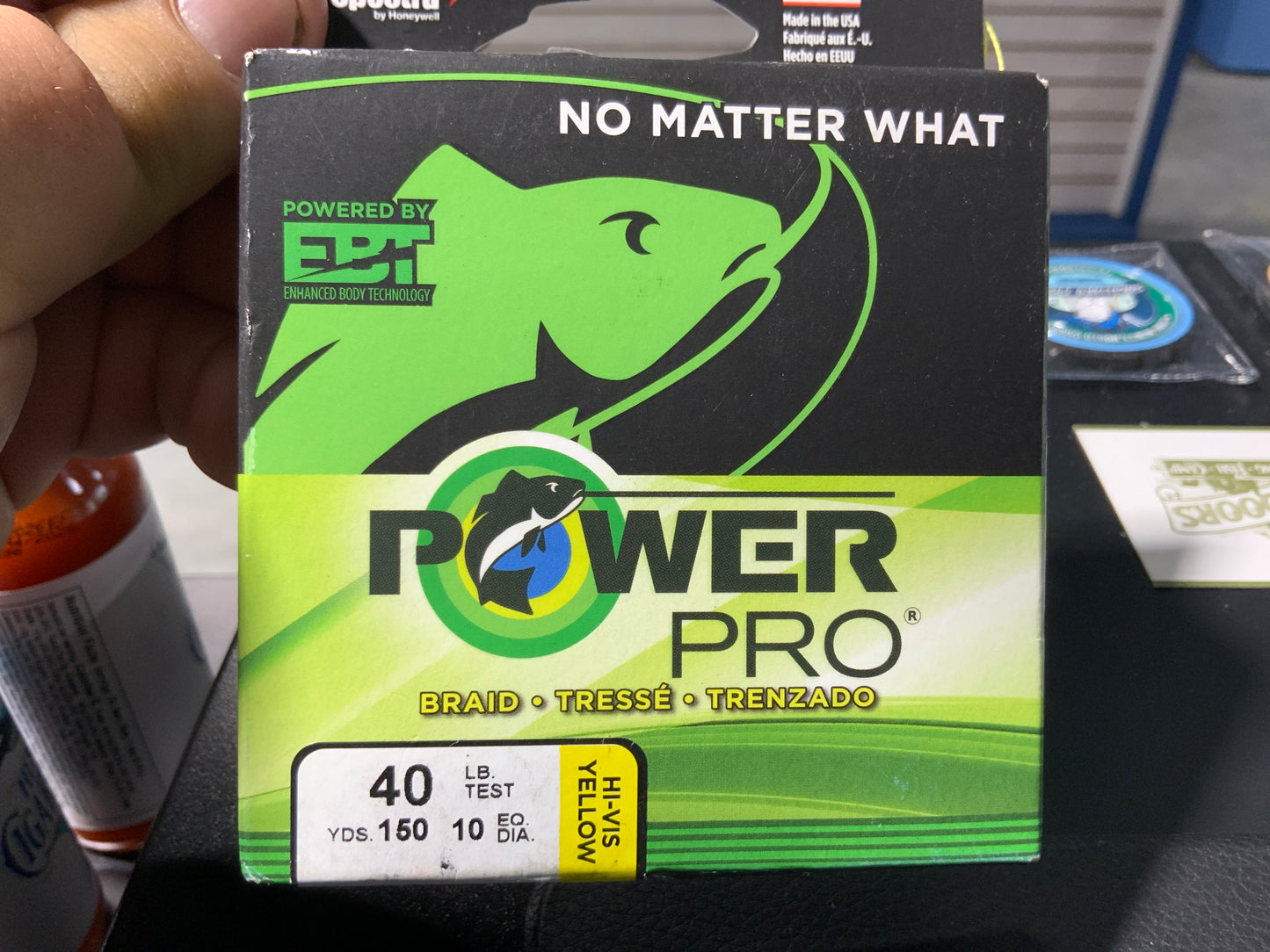 Power pro 40LB braid hi-vis yellow 150yrds