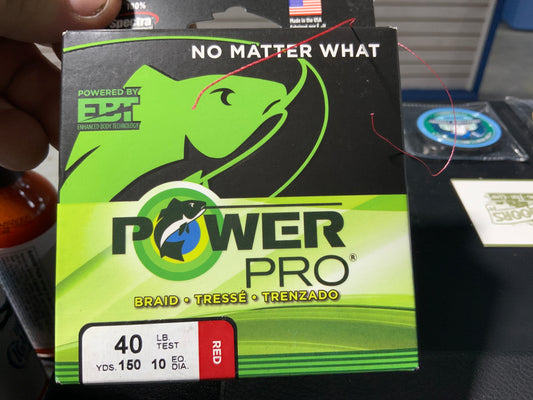 Power pro 40LB braid RED 150yrds