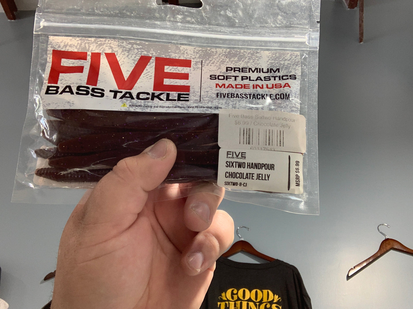 Five bass tackle chocolate jelly 8pk