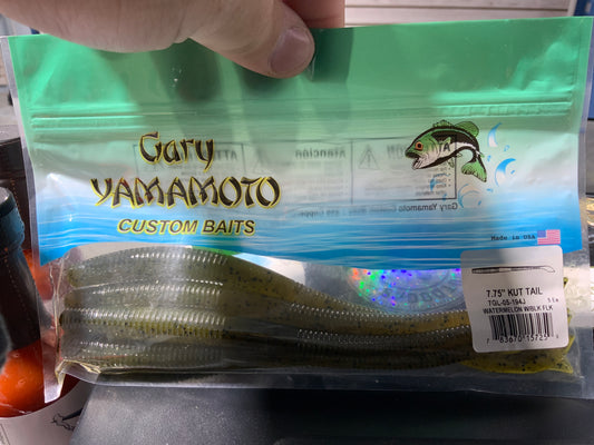Gary yamamoto watermelon w/blk flk 7.75” 5pk