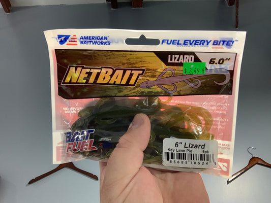 Netbait 6” lizard key lime pie 9pk