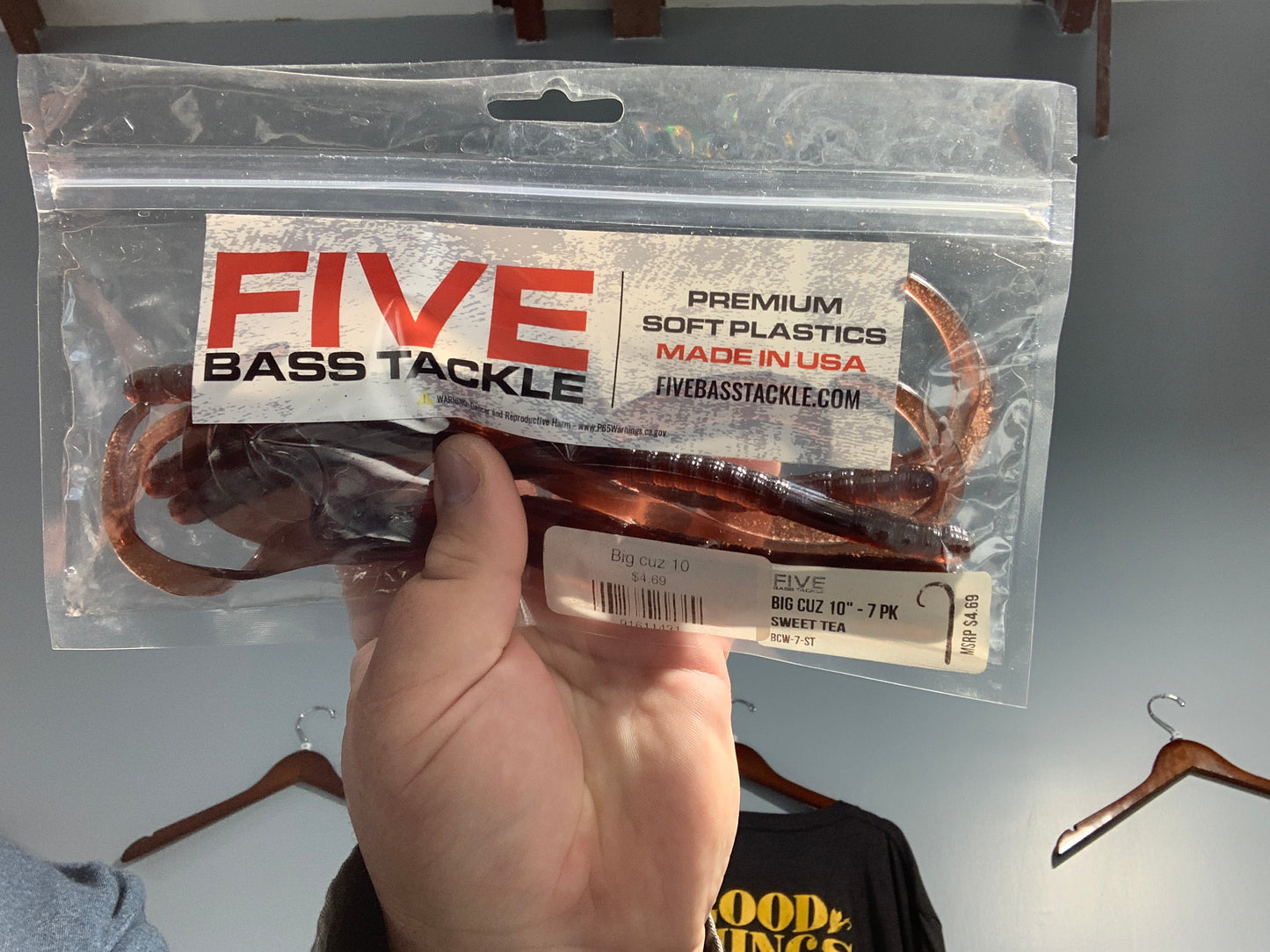 Five bass tackle sweet tea 10” 7pk