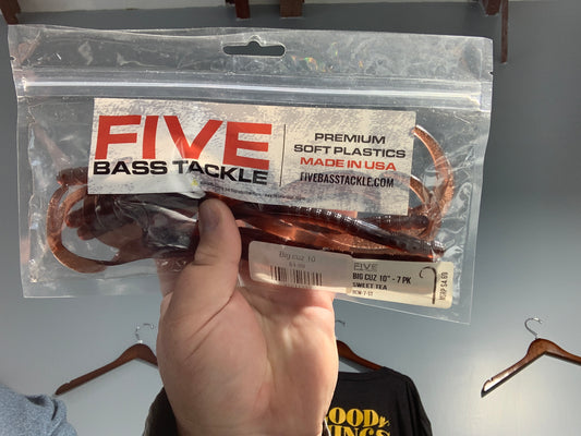 Five bass tackle sweet tea 10” 7pk