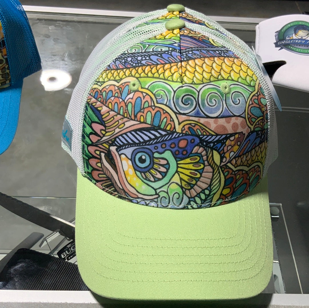 Fishe tropical tarponabstract trucker hat