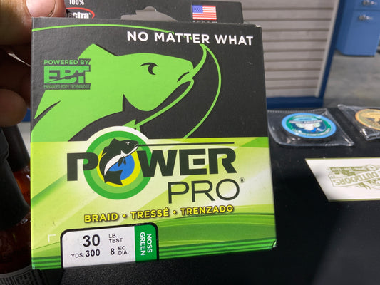 Power pro 30LB braid moss green 300yrds