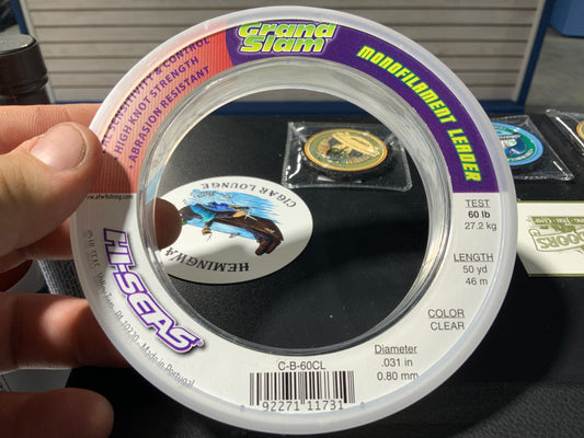 Grandslam monofilament leader 60LB 50yrds