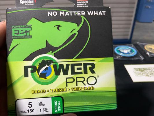 Power pro 5LB braid moss green