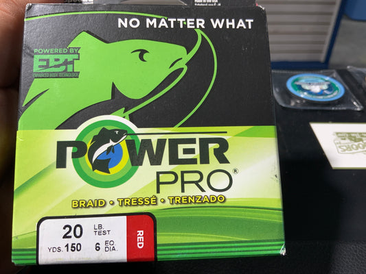 Power pro 20LB braid RED 150yrds