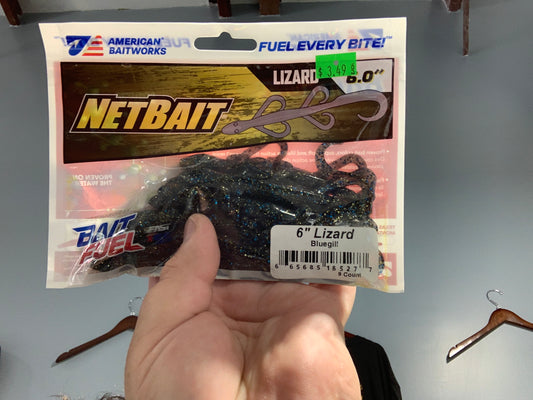 Netbait 6” lizard bluegill 9pk