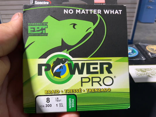 Power pro 8LB braid moss green 300yrds